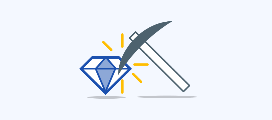 Mining gem illustration