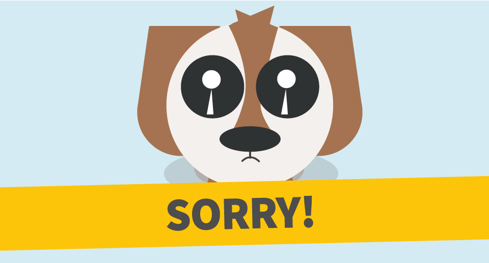We are very sorry!