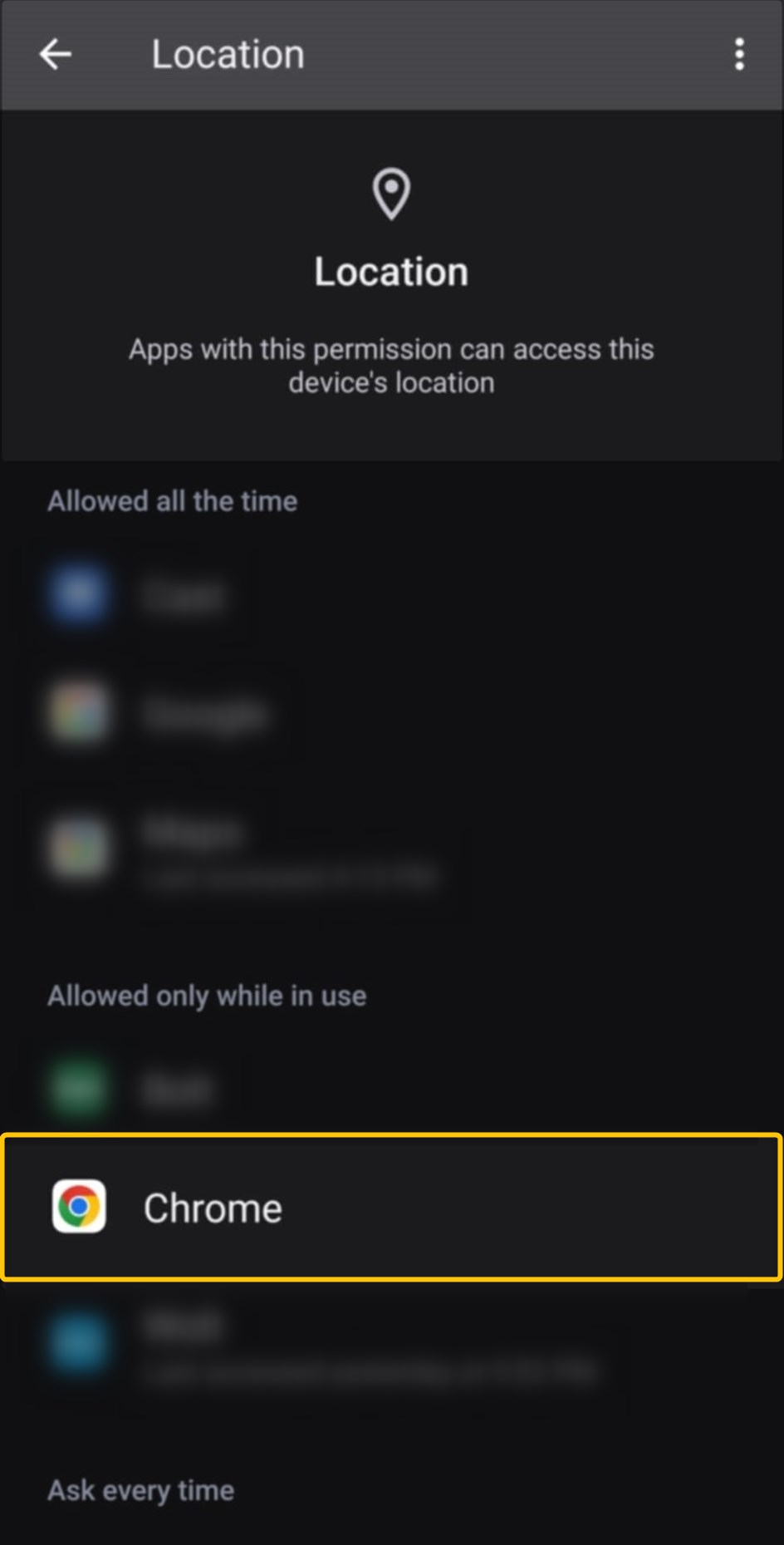 Step 3 - Scroll down and tap your preferred web browser